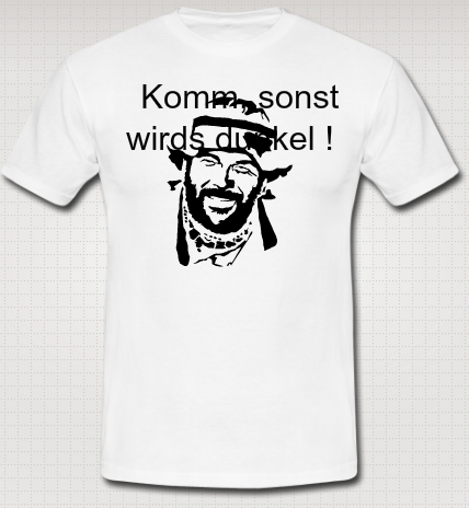 T-Shirt Druck auf jazzyshirt.com Bud Spencer - T-Shirt Druck